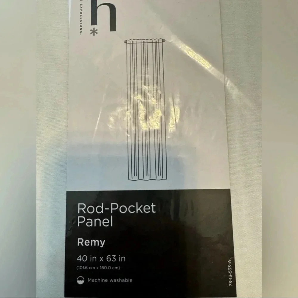 NWT JCPenney Remy Sheer White Curtain Panels Set of 4 40x63 Rod Pocket